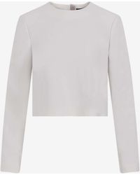 Theory - Long-Sleeved Cropped Top - Lyst