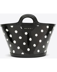 Marni - Small Tropicalia Polka Dot Top Handle Bag In Patent Leather - Lyst