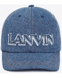 Lanvin - Logo Denim Baseball Cap - Lyst