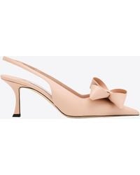 Jimmy Choo - Staz 70 Oversized Bow Slingback Pumps - Lyst