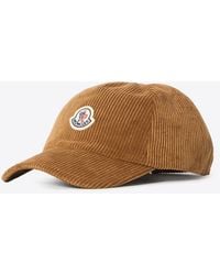 Moncler - Logo Patch Corduroy Baseball Cap - Lyst