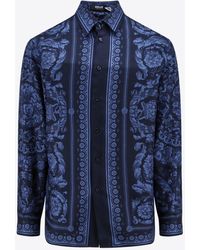 Versace - Barroco Print Silk Shirt - Lyst
