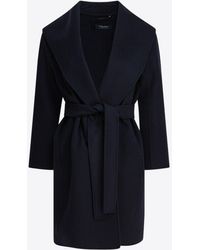 Max Mara - Messi Belted Wool Robe Coat - Lyst