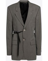 Balenciaga - Checked Single-Breasted Blazer - Lyst