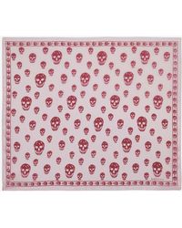 McQueen - Classic Skull Silk Foulard - Lyst