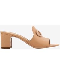 Ferragamo - Rexy 55 Gancini Leather Mules - Lyst