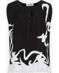 Lanvin - Plisse Sleeveless Top - Lyst