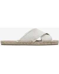 Castañer - Palmera Linen Flat Sandals - Lyst