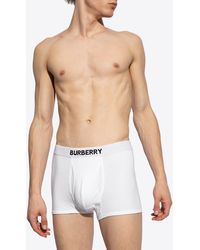 Burberry - Contrasting Logo Boxer Shorts - Lyst