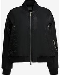 Sacai - Asymmetric Zip-Up Bomber Jacket - Lyst