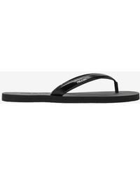 Prada - Brushed Leather Flip-Flops - Lyst