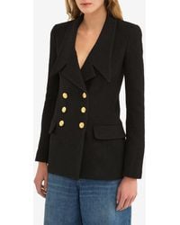 Chloé - Double-Breasted Wool Blend Blazer - Lyst