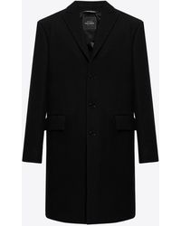 Dolce & Gabbana - Single-Breasted Wool Jersey Coat - Lyst