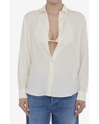 Gucci - Silk Shirt And Bra Set - Lyst