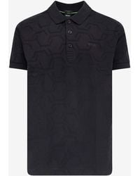 BOSS - Geometric Pattern Polo T-Shirt - Lyst