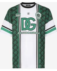 Dolce & Gabbana - Technical Jersey T-Shirt With Logo Print - Lyst