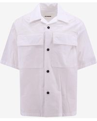 Jil Sander - Logo Label Short-Sleeved Shirt - Lyst