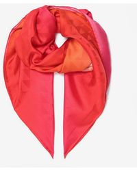 Prada - Symbole Print Gradient Silk Twill Scarf - Lyst