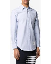 Thom Browne - Bar Stripes Long-Sleeved Oxford Shirt - Lyst
