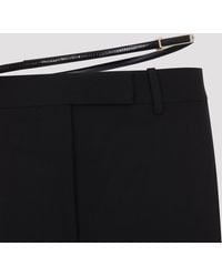 Tom Ford - High-Rise Tailored Wool Pants With Leather Belt - Lyst