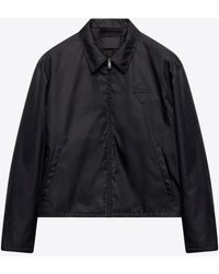 Prada - Triangle-Patch Zipped Jacket - Lyst