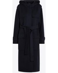 Max Mara - Rima Hooded Wool Coat With Belt - Lyst
