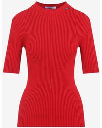 Prada - Ribbed Wool Top - Lyst