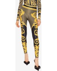 Versace - Printed Leggings - Lyst