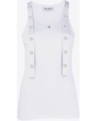 The Attico - Strap Detail Ribbed Tank Top - Lyst
