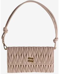Miu Miu - Matelassé Nappa Leather Clutch - Lyst