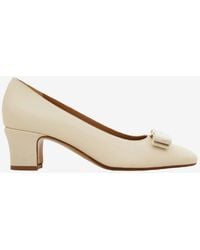 Ferragamo - Vara 55 Calf Leather Pumps - Lyst