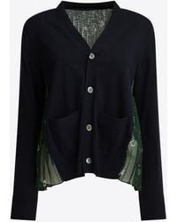 Sacai - V-Neck Buttoned Cardigan - Lyst