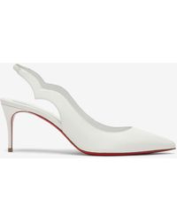 Christian Louboutin - Hot Chick 70 Leather Slingback Pumps - Lyst