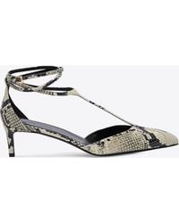 KHAITE - Mia 45 Python Print Leather Pumps - Lyst