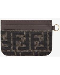 Fendi - Ff Jacquard Cardholder - Lyst