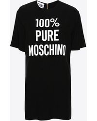 Moschino - Logo Print Mini T-Shirt Dress - Lyst