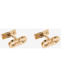 Ferragamo - Double-Gancini Brass Cufflinks - Lyst