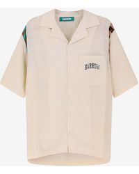 Barrow - Bowling Shirt With Knitted Inserts - Lyst