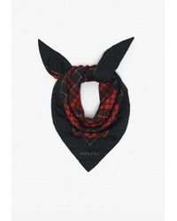 McQueen - Tartan Check Quilted Silk Scarf - Lyst