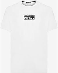 Dolce & Gabbana - Logo-Embroidered Short-Sleeved T-Shirt - Lyst