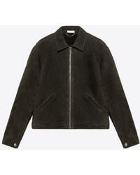 1989 STUDIO - Embroidered Logo Shearling Jacket - Lyst