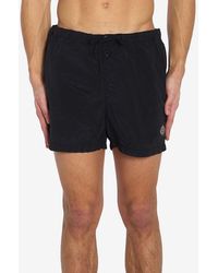 Stone Island - Logo Patch Slim Swim Shorts - Lyst