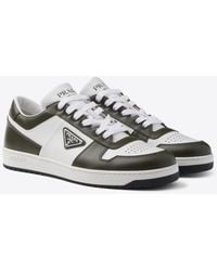 Prada - Downtown Colour-Block Leather Sneakers - Lyst