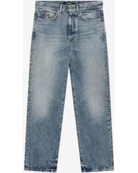 Versace - Straight-Leg Washed-Effect Jeans - Lyst
