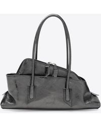 The Attico - Small La Passeggiata Laminated Leather Shoulder Bag - Lyst