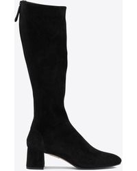 Aquazzura - Saint Honore 50 Suede Knee-High Boots - Lyst