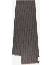 Brunello Cucinelli - Cashmere Ribbed Scarf - Lyst