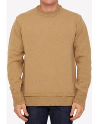 Maison Margiela - Wool Sweater With Elbow Patch - Lyst