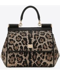 Dolce & Gabbana - Medium Sicily Leopard Print Crossbody Bag - Lyst