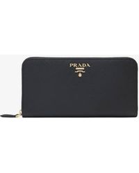 Prada - Large Saffiano Leather Wallet - Lyst